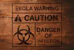 复合图像埃博拉病毒病毒警报