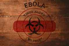 复合图像埃博拉病毒病毒警报