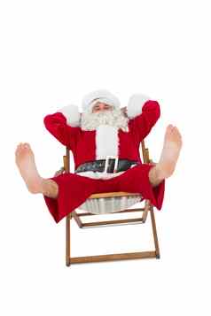 放松圣诞老人刺痛帆布躺椅