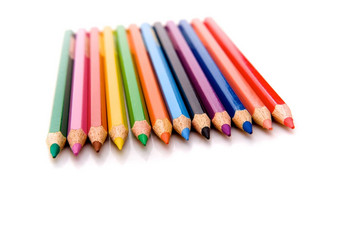 十二个彩色的<strong>铅笔</strong>