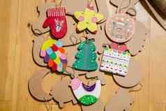 纸板玩具圣诞节树加兰一年装饰