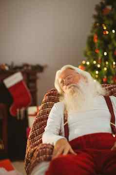 圣诞老人老人休息扶手椅
