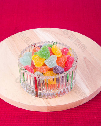 糖果果冻糖果玻璃碗背景