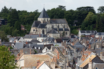 美丽的中世纪的村amboise卢瓦尔谷法国