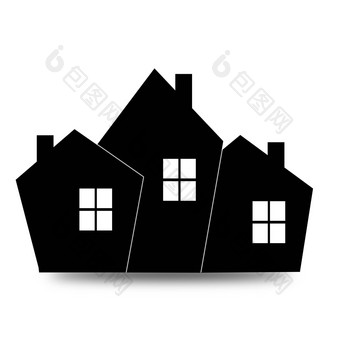 黑色的房子图标