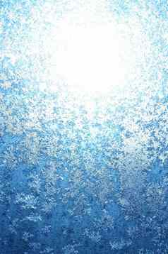 蓝色的冬天假期雪花背景