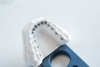 牙科较低的下巴支架牙套模型白色
