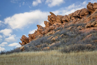 砂岩悬崖科罗拉多州山麓