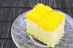 黄金蛋蛋黄线程蛋糕泰国甜点