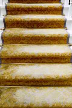 楼梯覆盖奢侈品黄金地毯