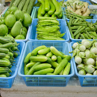 新鲜的有机蔬菜市场泰国
