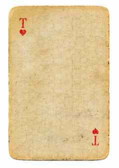 古董玩卡王牌心纸背景