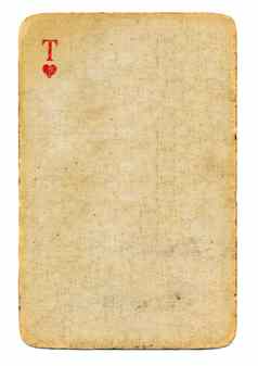 古董玩卡王牌心纸背景