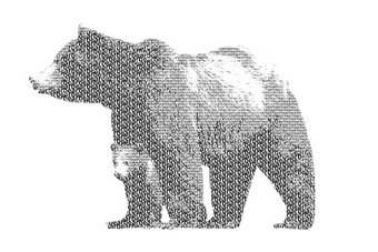 词熊混合数字熊排版风格iso
