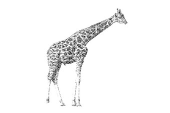 词长颈鹿混合数字长颈鹿排版风格