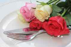玫瑰餐具