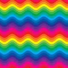 色彩斑斓的彩虹波