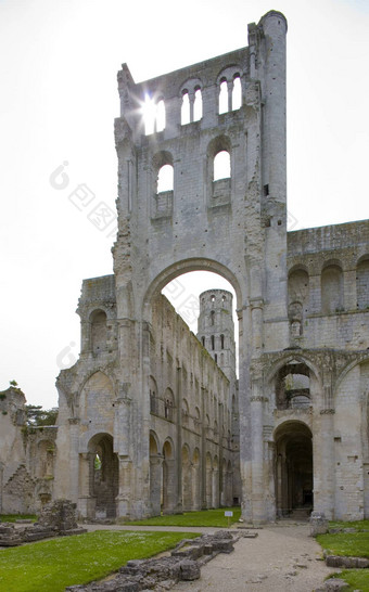 修道院朱米耶日诺曼底法国