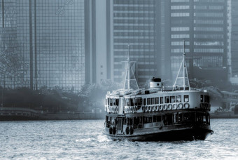 渡船维多利亚港在香港香港
