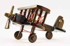 复古的木玩具飞机