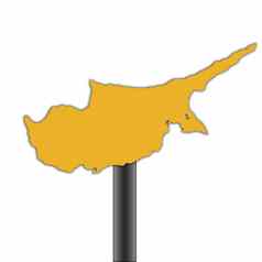 塞浦路斯地图路标志