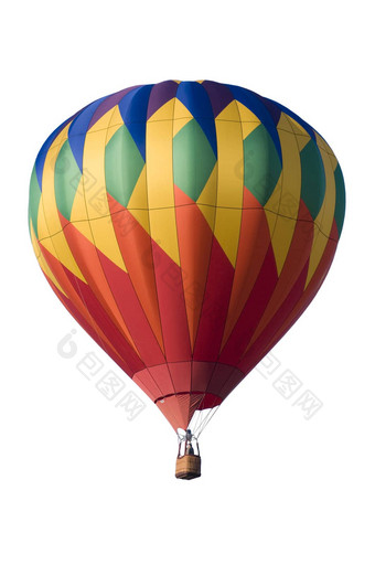 色彩斑斓的热空气气球白色