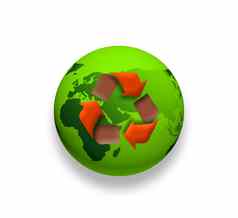 绿色地球回收概念