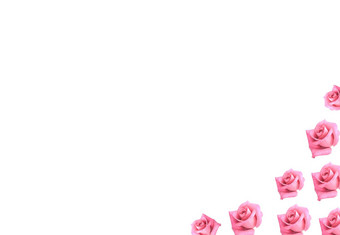 粉红色的玫瑰花边境剪贴簿背景