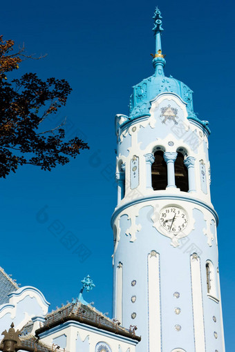 细节教堂圣伊丽莎白匈牙利被称为蓝色的教堂
