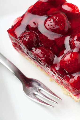 树莓蛋糕前叉