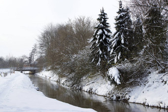 冬天景观溪