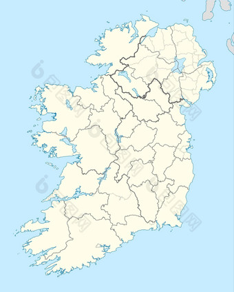 共和国爱尔兰地图