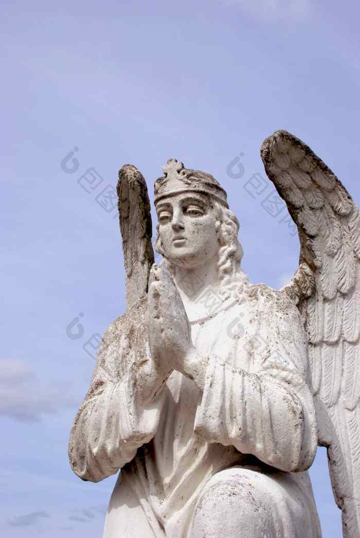 祈祷の天使の銅像 （祈りの天使の写真素材・画像素材 Image 10595957） 