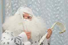 关闭圣诞节一年装饰白色圣诞老人老人
