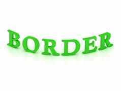 边境标志绿色词