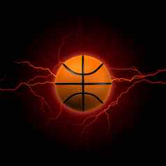篮球红色的闪电
