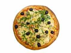 意大利披萨孤立的白色背景