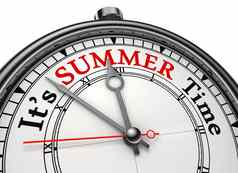 夏天时间概念时钟