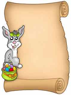 复活节羊皮纸兔子