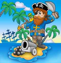 海盗拍摄大炮