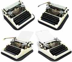 古老的打字机白色