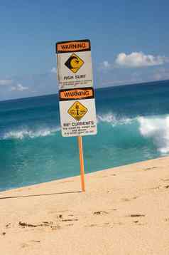 冲浪电流警告标志