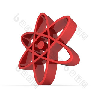 光滑的红色的原子核象征