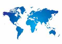世界地图蓝色的