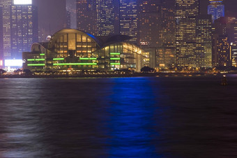 香港晚上城市景观