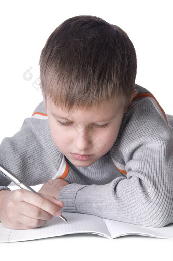 男孩画铅笔图片