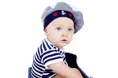 可爱的婴儿水手时尚玩