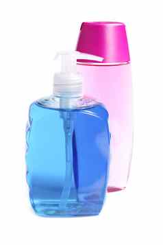 色彩斑斓的液体肥皂瓶