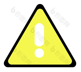 黄色的<strong>警告</strong>三角形标志