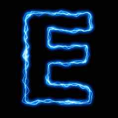电闪电信字体。